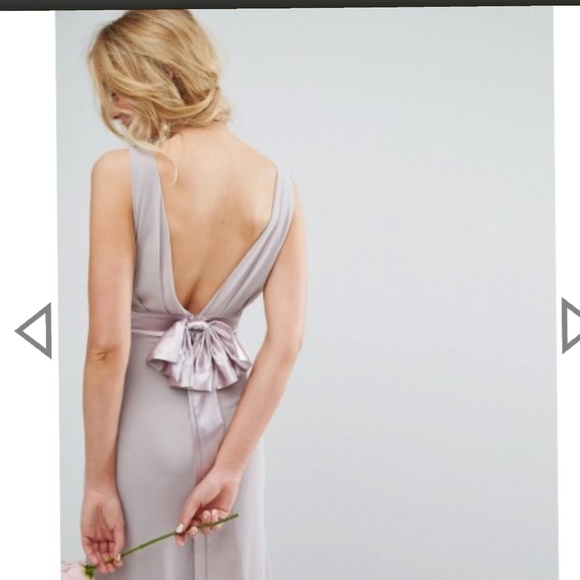 TFNC bridesmaid Sateen Bow Back Maxi Dress - Picture 3 of 7